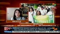 México: marchan médicos en apoyo a compañeros acusados de negligencia