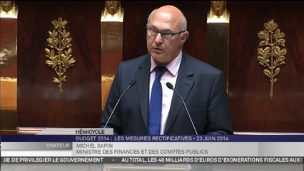 Michel  Sapin sur le PLFR : priorité aux classes moyennes et à la création d'emploi
