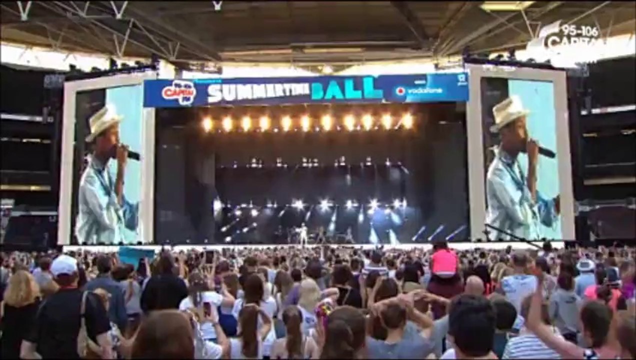 Pharrell Williams 'Lose Yourself To Dance' Live At The Summertime Ball 2014