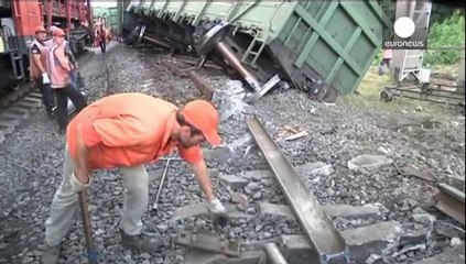 Rusia denuncia un sabotaje en el descarrilamiento de un tren ruso en Ucrania