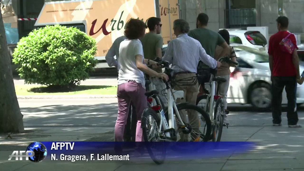 Les "BiciMad", vélos en libre-service, arrivent à Madrid