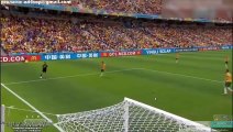 Phút 36,  David Villa  ghi bàn Úc - Tây Ban Nha (1-0)