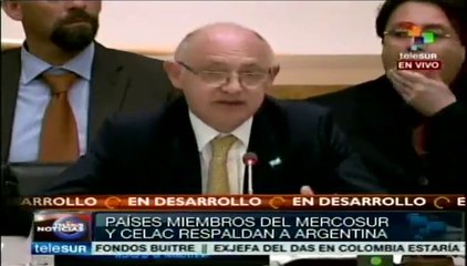 Argentina señala ante la ONU peligro sobre países por fondos buitre