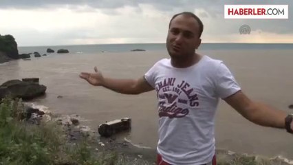 Rize'de kamyonet denize yuvarlandı: 2 yaralı