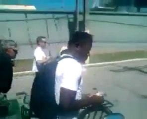 Sulley Muntari Ghana Football Selection Hand out money to needy people in Maceio Brazil