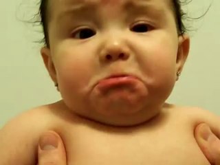 Funny video scared baby