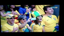 MUNDIAL 2014: Brasileños cantan el Himno Nacional (Brasil x Camerún)