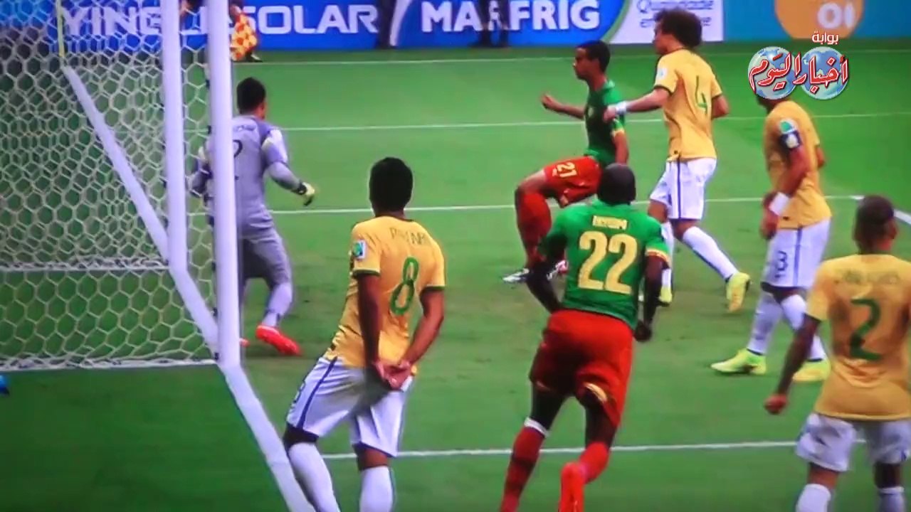 هدف تعادل الكاميرون في مرمى البرازيل