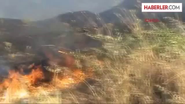 Otluk Alanda Çıkan Yangın Evlere Sıçramadan Söndürüldü