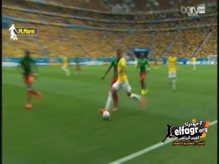 أهداف الشوط الأول - البرازيل 2×1 الكاميرون