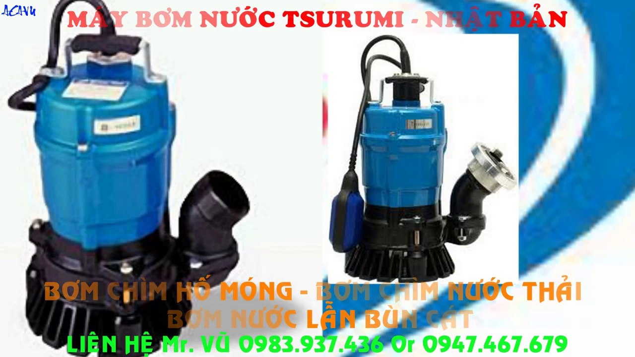 Bán bơm hố khoan cọc nhồi, bơm hống móng công trình Tsurumi KRS2-80///4kw///5.5hp