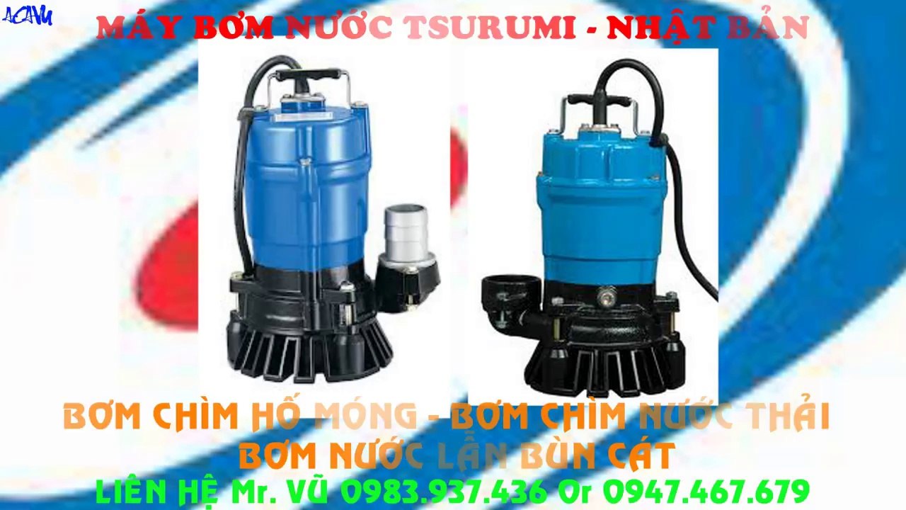 Bán bơm hố khoan cọc nhồi, bơm hống móng công trình Tsurumi KRS822///22kw///30hp