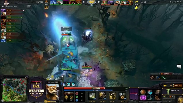 HyperX D2L Western Challenge Playoffs - Fnatic vs Na'Vi (Game 1)