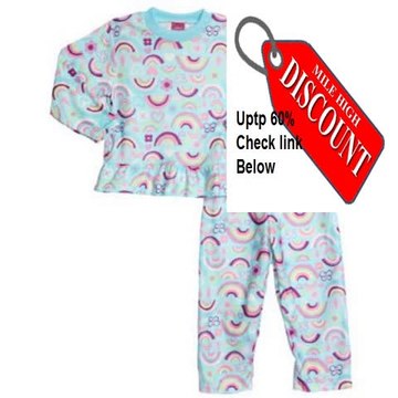 Cheap Deals Angel Face Baby-girls Rainbow Flannel Pajama Shirt & Pants Set (2 Piece) Review
