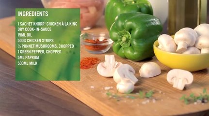 Chicken a ‘la King with Green Peppers