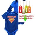Cheap Deals DC Comics Superman 'Pow Logo' Blue 2-Pack Infant Bodysuit Set Review