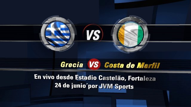 Ver partido Grecia contra Costa de Marfil Mundial Brasil 2014