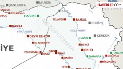 Ortadoğu'da Stratejik Bir Bölgeye Oturan IŞİD'in Haritası