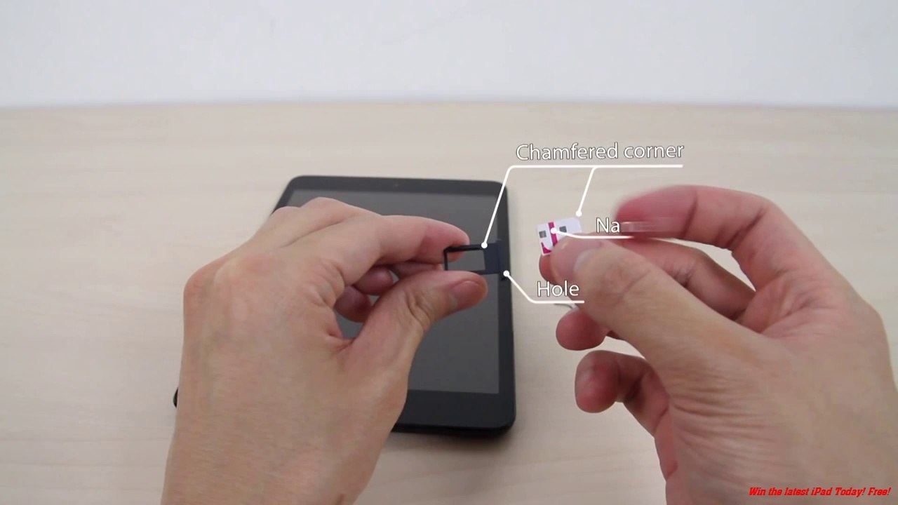 Apple iPad mini Nano SIM card insertion