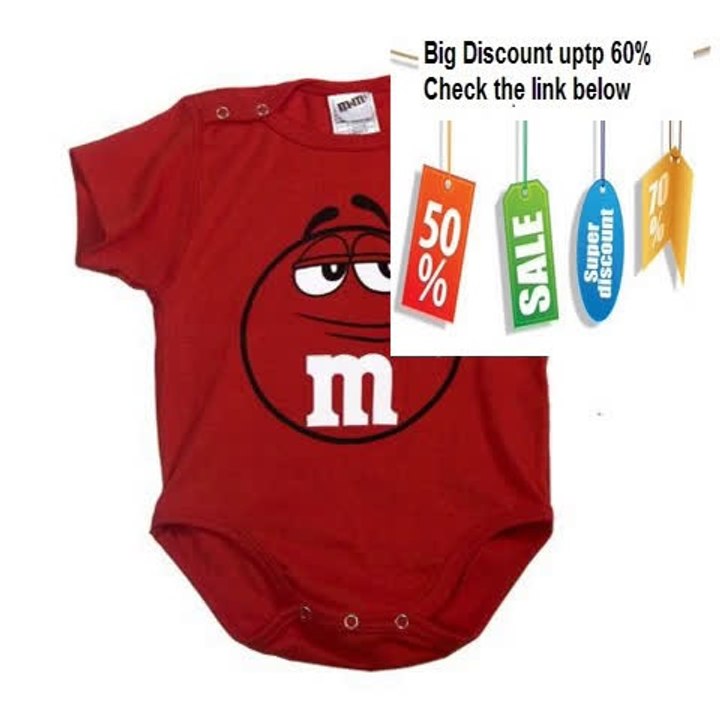 Cheap Deals M&M M&M's Big Face Infant Baby Romper Onesie T-Shirt Tee Review
