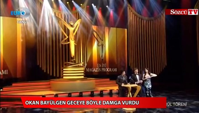 Okan Bayülgen geceye böyle damga vurdu