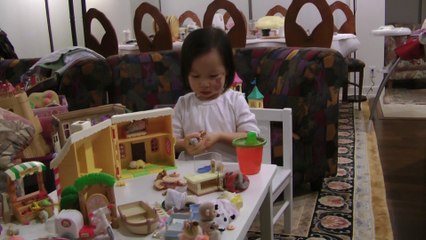 Girl And Sylvanian Families