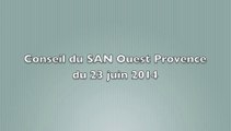 Extraits du Conseil du SAN Ouest Provence du 23 juin 2014