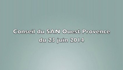 Extraits du Conseil du SAN Ouest Provence du 23 juin 2014