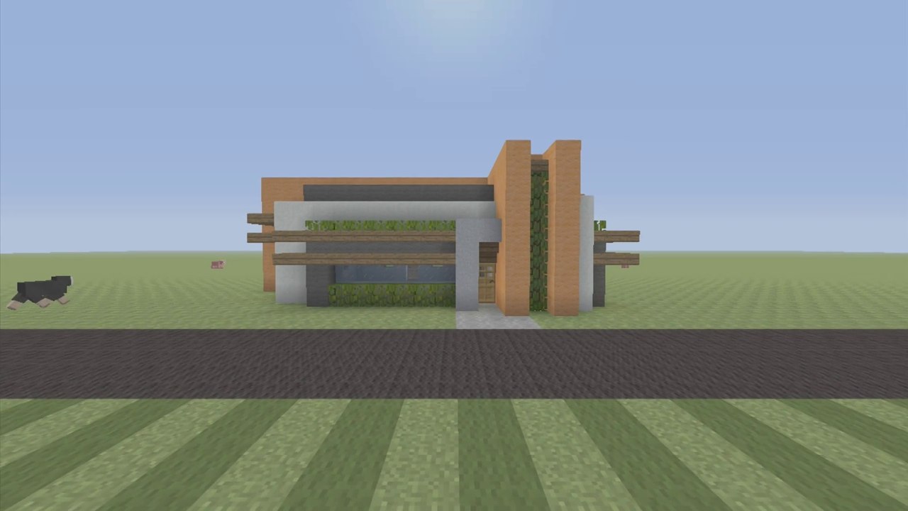 How to Build a Small Survival Modern House in Minecraft