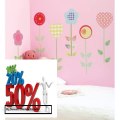 Best Price FunToSee Polly Patch Flowers Girls Nursery and Bedroom Wall Decals, Flowers Review