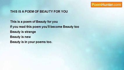 Shalom Freedman - This Is A Poem Of Beauty For You