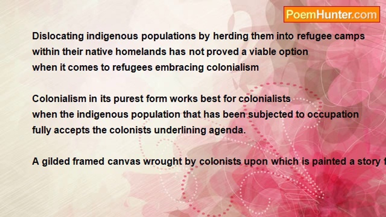 Chris Lane - Effectively Dislocating Indigenous Populations