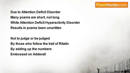 Chris Lane - Due to ADD & ADHD