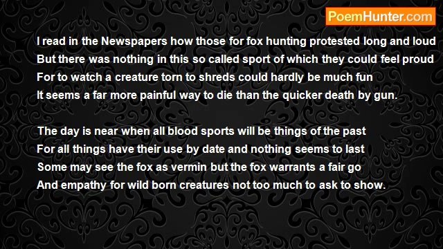 Francis Duggan - Fox Hunting Is Banned In Britain
