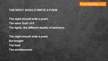 Shalom Freedman - The Night Should Write A Poem