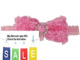 Cheap Deals Mud Pie Baby-Girls Newborn Chiffon Rosette Bow Soft Headband Review