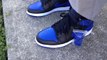 Jordan Shoes Free Shipping,Cheap Air Jordan 1 retro high og black royal on feet