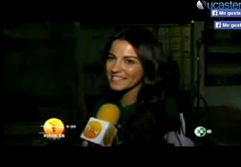 Elenco ''La Gata'' festejo en foro el triunfo de Mexico