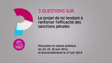 [Questions sur] Le projet de loi tendant à renforcer l'efficacité des sanctions pénales