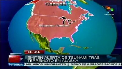 Emiten alerta de tsunami en Alaska tras el terremoto de 8° Richter