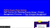 PMP® Exam Prep Online, PMP Tutorial 22 | Planning Process Group | PM Processes | Plan Schedule Management | Time Management