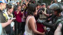 Anti-World Cup protesters rally in the streets of Sao Paulo