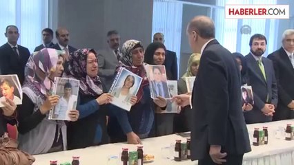 Erdoğan, çocukları kaçırılan aileleri kabul etti -