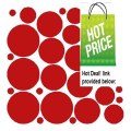 Best Price 34 DARK RED POLKA DOTS..WALL STICKERS DECALS ART DECOR Review