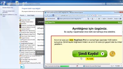 RegClean Pro ve Pc Performer gibi trojan programları nasıl kaldırılır