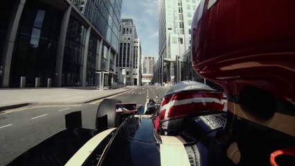 Lotus F1 Car Testing The British GP on London Streets