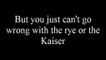 Weird Al Yankovic Rye or the Kaiser with Lyrics (Eye of the Tiger Parody)