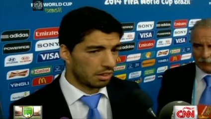 Luis Suarez acerca del presunto mordisco, URU vs ITA