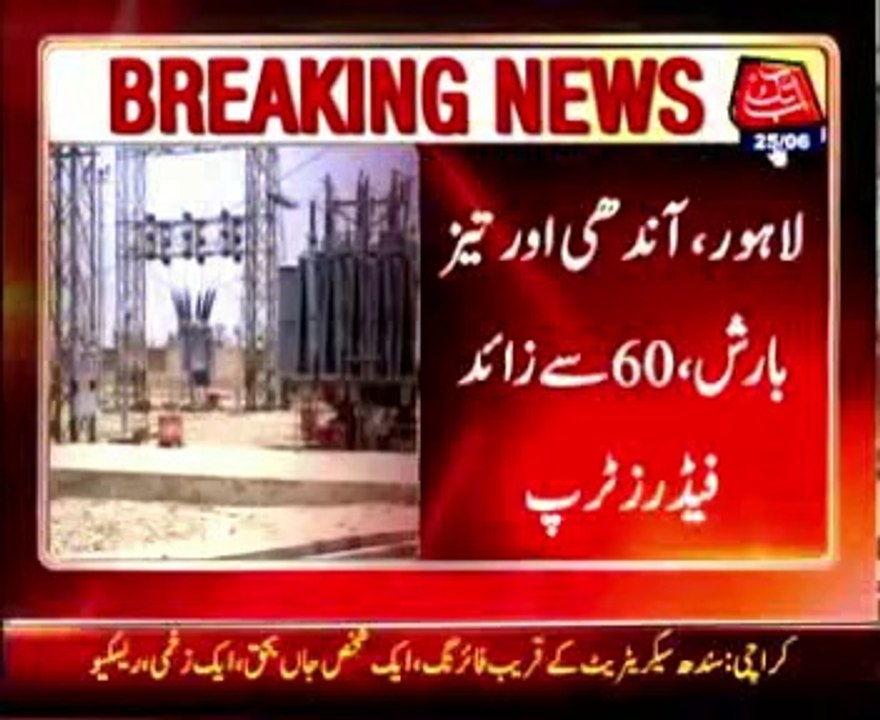 Lahore: More than 60 feeders trip due to wind and heavy rain