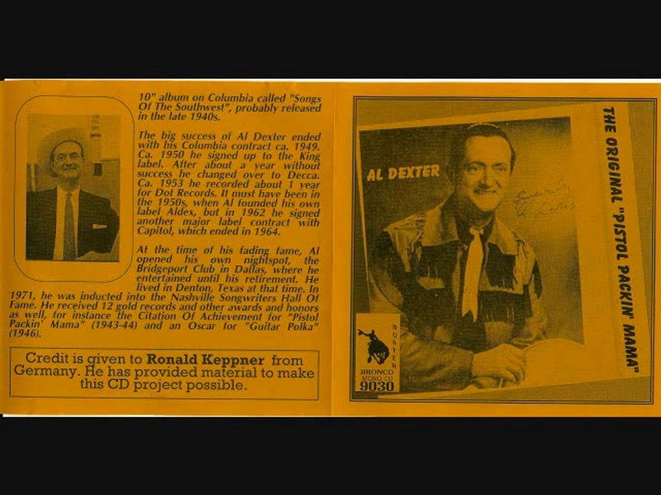 Al Dexter - Darling It's All Over Now